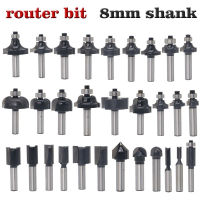 [HOT 2023] 1Pcs 8Mm Shank ดอกกัดไม้ตรง End Mill Trimmer ทำความสะอาดขอบสีแดงทรงกลมมุม Cove กล่องหัวสว่านเครื่องมือมิลลิ่ง Cutte