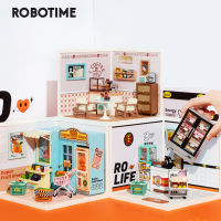 Robotime Rolife DIY บ้านตุ๊กตาไม้ขนาดเล็กเฟอร์นิเจอร์บ้านตุ๊กตาที่ทำด้วยมือแขวนผนังวันเกิดของขวัญสำหรับตกแต่งบ้าน