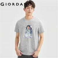 GIORDANO Men Mai Qing Xuan Series T-Shirts Summer Short Sleeve Art Print Tee Crewneck Fashion Relaxed Casual Tshirts 91093028GHYJ