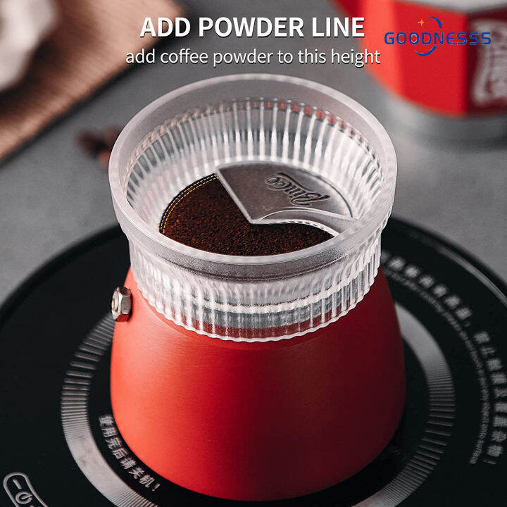 Moka Pot Powder Coffee Plastic Dosing Ring Dispenser,60mm Powder Chute