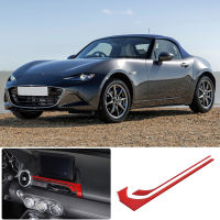 สำหรับมาสด้า MX-5 2016-2023รถควบคุมกลางเต้าเสียบอากาศตัดแถบนุ่มคาร์บอนไฟเบอร์อุปกรณ์ตกแต่งภายใน1ชิ้น