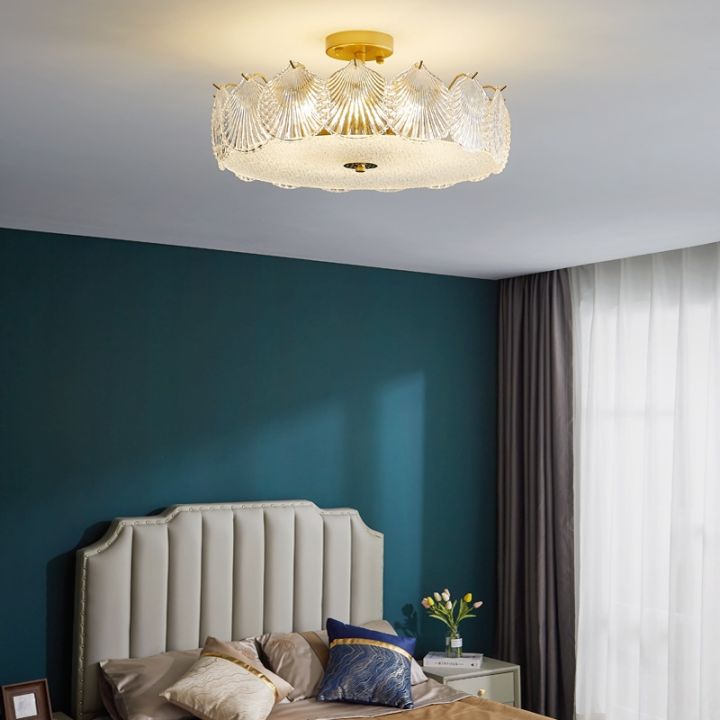 cod-luxury-master-bedroom-ceiling-french-retro-minimalist-postmodern-creative-shell-second-room-italian-lamps