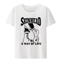 Kaus สโลแกน Skinhead เสื้อยืด Uniseks วิถีชีวิต