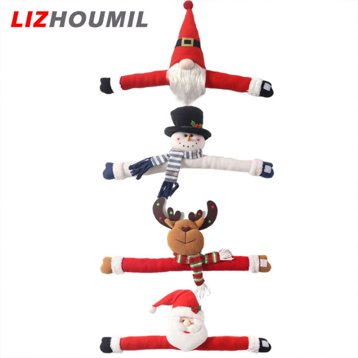 lizhoumil-ม่านหัวเข็มขัดรูปซานต้ามนุษย์หิมะกวางการ์ตูนน่ารักสำหรับตกแต่งบ้านสำนักงานห้องนอนสายรวบม่าน