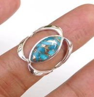 Simple Turquoise Inlaid with European and American fashionable women 39;s hand jewelry