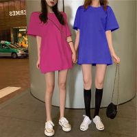 FF.fashion -?เสื้อยืด oversize สีพื้น ใส่สบายใส่ได้ทุกโอกาส พร้อมส่ง#8588