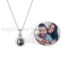Custom Circle Necklace Photo Projection Pendant Exquisite and Colorfast Holiday Wedding Christmas Gifts are Worth Collecting