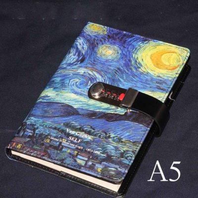 Password Lock Notebook Creative Diary Notebook 260 Pages Students Secretly Keep Notebook Diary Hand Ledger Office Supplies