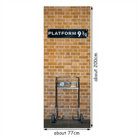 77*200cm magic boy movie poster London Platform 9-34 3d door mural vinyl wall stickers kids room decoration cartoon wallpaper