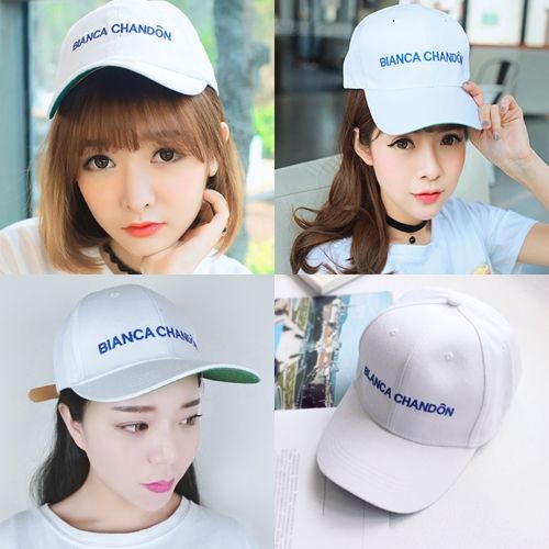 cap-bianca-chandon-หมวกแก็ป-หมวกลายปัก-หมวกแฟชั่น-สไตล์เกาหลี-ราคาถูก-พร้อมส่ง