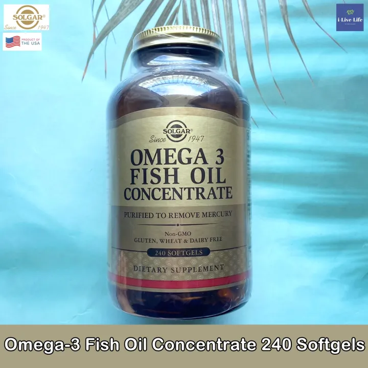 โอเมก้า3 Omega 3 Fish Oil Concentrate 240 Softgels - Solgar Omega-3 ...
