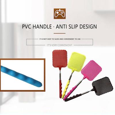 Retractable Plastic Fly Swatter Stainless Steel Lever C4Z8