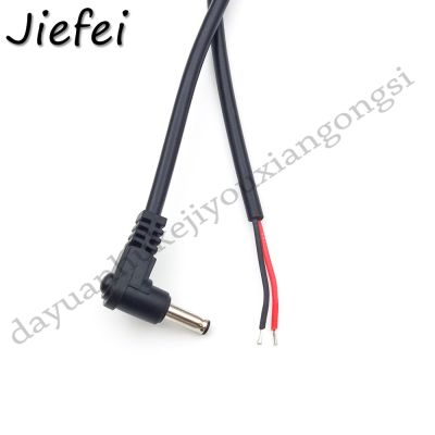 4Pcs 3.5*1.3mm 3.5mmX1.3mm  3.5X1.3 22AWG Right angle 90 degrees DC Power Plug with  Cable Black Charging Connector 25cm  Wires Leads Adapters