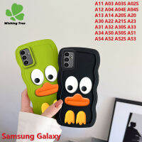 เคสสำหรับ Samsung Galaxy A02S A04 A03S A03 A21S A04E A04S A11 A12 A13 A14 A20 A50ขอบคลื่น A51 A20S A30 A22 A23 A31 A32 A34เคสโทรศัพท์รูปเป็ดตลกๆ A52S A53 A54 A33ตลกซิลิโคนนิ่มกันกระแทกเคสโทรศัพท์