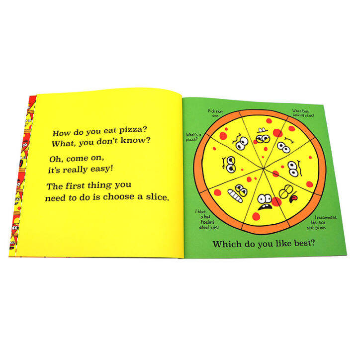 how-to-eat-pizza-how-to-eat-pizza-english-original-picture-book-parents-and-children-read-early-education-educational-enlightenment-cognitive-english-picture-book-childrens-behavior-habits-develop-pic