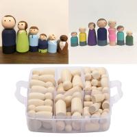 【YF】✷  50pcs Peg Dolls for Painting Projects Crafts Wedding 4 Sizes Blank