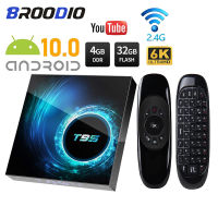 2022T95 Android 10.0 Box 2.4G WIFI 16GB 32GB 64GB 128GB ROM 4K H616 Quad Core กล่องรับสัญญาณสมาร์ททีวี Media Player Android 10 box