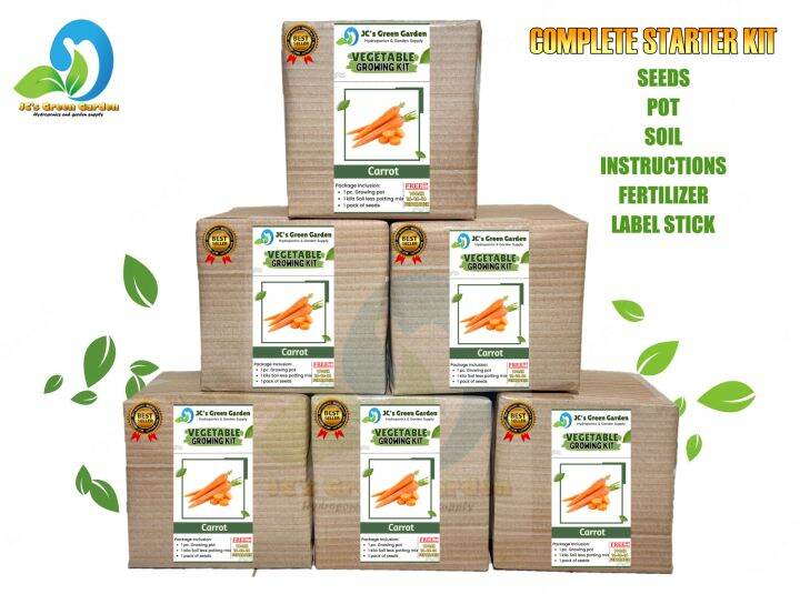 CARROT GROWING KIT READY TO PACKAGE/POT/SOIL/SEEDS