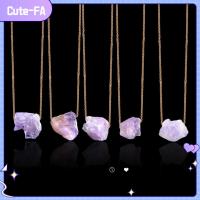 เครื่องประดับ CUTE-FA ของขวัญ Liontin Batu ธรรมชาติ Lapis Lazuli อเมทิสต์โรสควอตซ์สร้อยคอคริสตัล