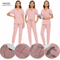 Dentist Overalls Workwear Beauty Salon Clothes Spa Scrub Shirt Pet Grooming Institution Spa Uniform Scrub Set Tops/pants Uniform