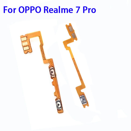 ปุ่มเปิดปิดปุ่มปรับระดับเสียงสายเคเบิ้ลยืดหยุ่นสำหรับ OPPO Realme 7 Pro RMX2170 / 7Pro อะไหล่สายเคเบิล