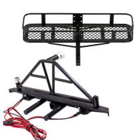 CNC Metal Rear Bumper &amp; Back Hitch Carrier Rack for 1/10 RC Crawler Car Axial SCX10 III AXI03007 Upgrade Parts