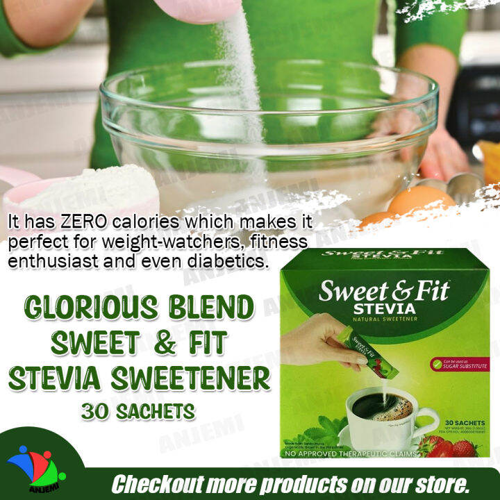 Glorious Blend Sweet & Fit Stevia 30s, Food Supplement Powder, Organic