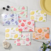 10pcs Gift Party Fruit Pattern Invitation Greeting Cards Happy birthday Thank You decoration Blank Folding Card with Envelope
