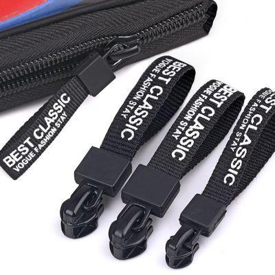 2/5PCS 3# 5# Weave Rope Zipper Pull End Fit Rope Tag Replacement Buckle Fixer Zip Cord Bag Suitcase Tent Backpack Zipper Head Door Hardware Locks Fabr