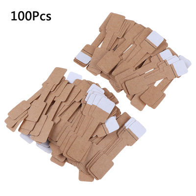 baoda 50/100pcs quadrate BLANK Price Tags สร้อยคอแหวนเครื่องประดับป้ายกระดาษสติ๊กเกอร์