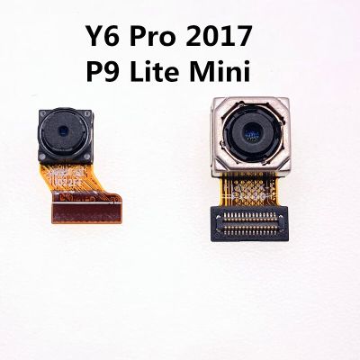 กล้องหลังกล้องหลักมองหลังโมดูลกล้องขนาดใหญ่เฟล็กซ์สำหรับ Huawei Y6 Pro 2017 / P9 Lite Mini SLA-L02 L22อะไหล่ซ่อม