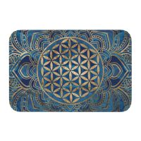 Flower of Life Mandala Carpet Anti-Slip Bathroom Rug Hallway Doormat Kitchen Bedroom Footpad Living Room Home Decor Floor Mat