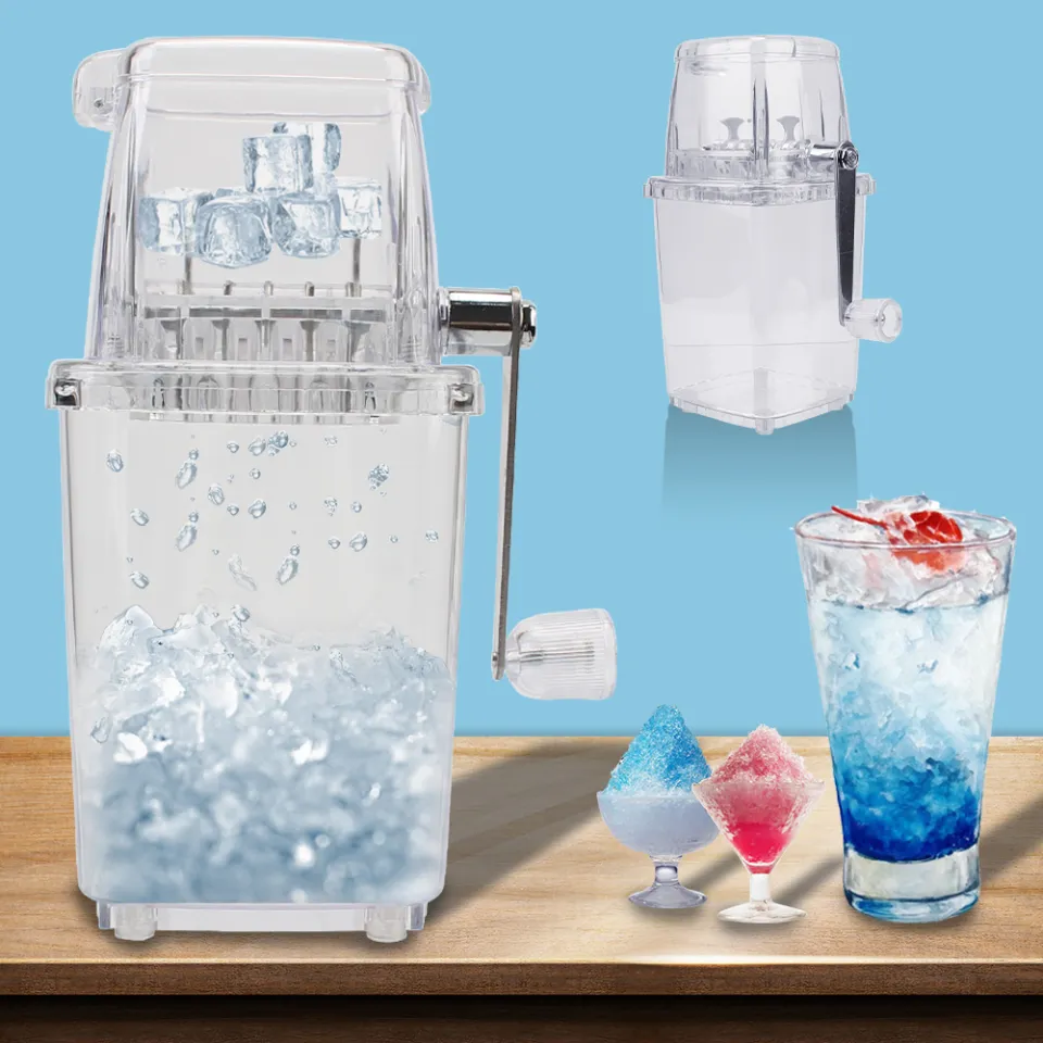 Home Manual Ice Crusher Multi-function Hand Shaved Ice Machine 1.25l Ice  Chopper Kitchen Bar Ice Blenders