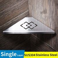 WEYUU Bathroom Shelves Stainless Steel Double Layer Storage Holder Toilet Corner Storage Rack Shampoo Soap Storage Shelf