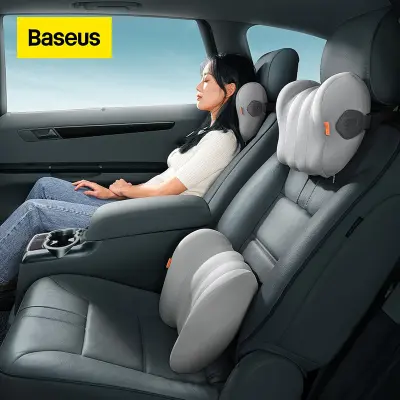 Baseus Car Headrest Waist Pillow 3D Memory Foam Seat Support for Home Office Neck Rest Breathable Car Back Lumbar Cushion