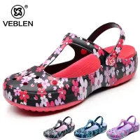 (Hot Sale)【ready stock】sandals VEBLEN Hole shoes Womens Summer Flat Beach Slipper Jelly shoes Sandals Slope Non-Slip Cool EVA Slipper6909