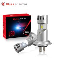 ไฟหน้ารถ H7 Bullvision ไฟหน้ารถยนต์6000K 40000LM 100W กำลังสูง1:1ปลั๊กแอนด์เพลย์หลอดไฟไฟตัดหมอก LED Led ขนาดเล็กแบบไม่มีพัดลม