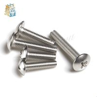 10/50 Pcs Parts M2.5 M3 M4 M5 M6 304 A2-70 Stainless Steel Jisb1111 Phillips Braguero Flat Head Large Round Cross Bolt L 3-50 Mm