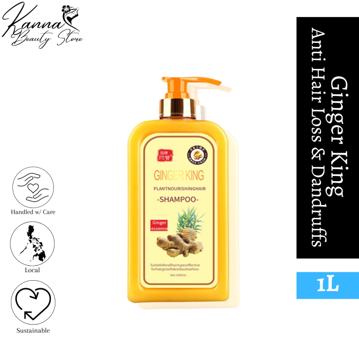 Ginger King Shampoo 1Liter with pure extract helps to prevent Hair Loss & Dandruffs Lazada PH