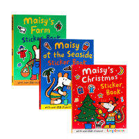 Original English maisy S Christmas / at the seaside / farm Sticker Book mouse Bobo Sticker Book 3 volumes paperback picture book for childrens enlightenment at seaside farm