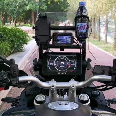 รถจักรยานยนต์คาร์บอนไฟเบอร์ GPS ศัพท์ Mount USB นำทาง cket สำหรับ CFMOTO 800MT 800 MT MT800