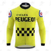 Classic Pro Team Retro Cycling Jersey Men Long Sleeve Autumn Winter Fleece Bike Clothing Outdoor Sports Warm Cycling Clothing