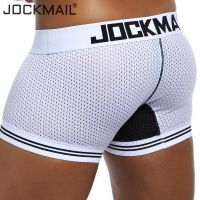 JOCKMAIL Brand Underwear Boxer Men Breathable Mesh Mens Boxers Male Underpants Sexy Panties Cotton Mens Bodysuit Trunks Pant