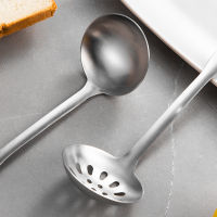 2PCS Tablespoons ss#1810 Stainless steel hot pot colander Spoon Integrated Hook Long Handle Leaky Spoon set serving spoon