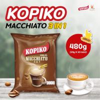 [1 แถม 1]KOPIKO Macchiato 3in1 Mixed Coffee โกปิโก้ มัตคิอาโต ทรีอินวัน คอฟฟี่ 480g (24g.x20ซอง) กาแฟ ศรีวารี กาแฟสำเร็จรูป 3in1