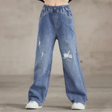 Wide Leg Girls Jeans Trousers New Style 2023 Pants for Girls 7-16years  Aesthetic Jeans for Kids Teens Girls Casual Denim Pants Korean Style Soft  Hight Waist Baggy Pants 130-160CM