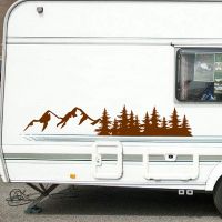 【Booming】 vivovivo สำหรับ SUV RV Camper ฉากธรรมชาติประดับรถออฟโร้ดป่ารูปลอกภูเขาสติกเกอร์ตกแต่งศิลปะไวนิลรถยนต์ป่าไม้