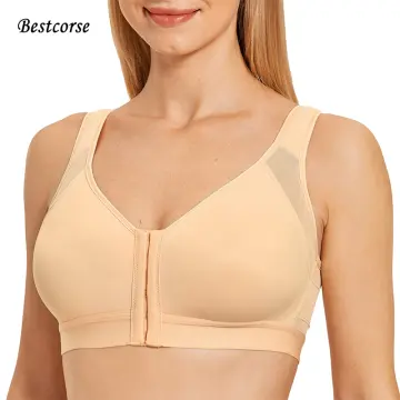 Recovery Post Surgery Bra Wireless Front Closure Back Posture Support
