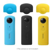 Andoer ฝาครอบยางซิลิโคนป้องกันเคสนิ่มปกป้องผิวสำหรับ Ricoh Theta S 360กล้องพาโนราม่าองศาพาโนรามา