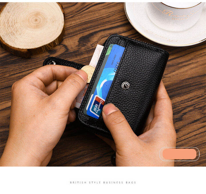 compact-card-holder-womens-card-holder-genuine-leather-credit-card-wallet-zipper-card-holder-mini-wallet-for-women